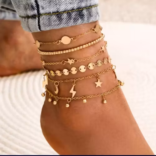 Piffa upp din look med våra 6-pack fotkedjor!