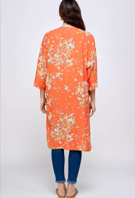 Cardigan flower print