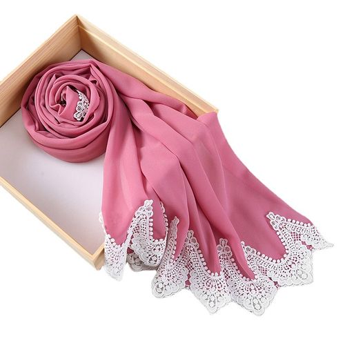 Lyxig Chiffon Spets-Hijab