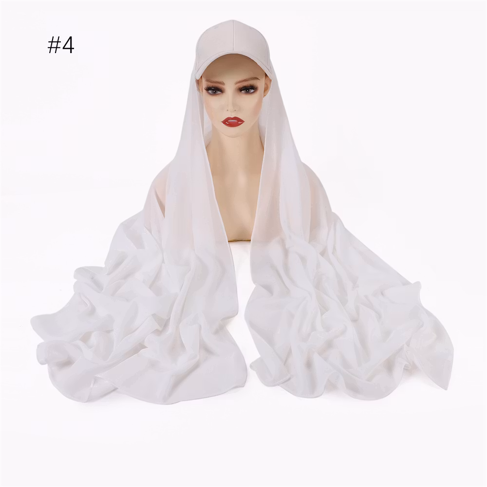 Hijab med integrerad keps