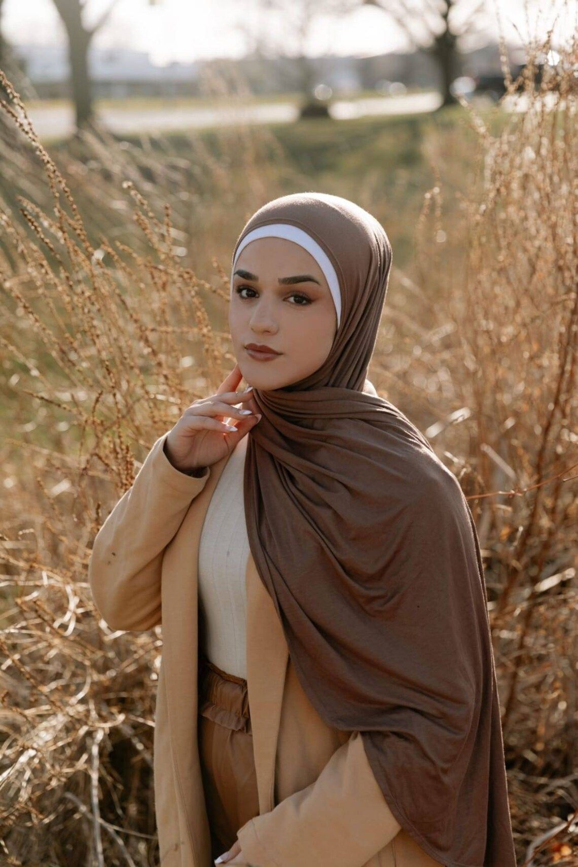 Instant Premium Jerseyhijab med öronhål