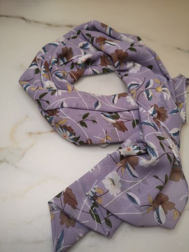 Mjuk Blommig Chiffonhijab för alla säsonger