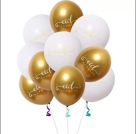 NY!!Eid Mubarak! Pynta festlokalen med gyllene ballonger!