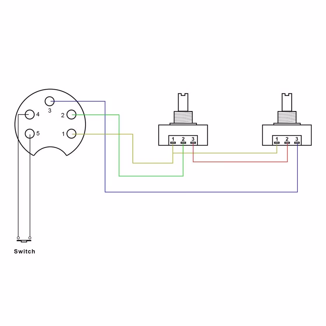 Fotpedal TIG 1,5m 5-pin (Hane)