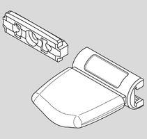 Handtag+ Fäste SVART Plissegardin Cosiflor typ: VS1-VS2 (A20M)