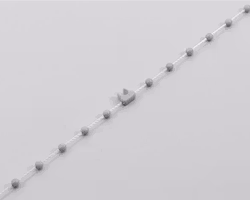 1st clips/ bottenkedja för lamellgardiner 127 mm GRÅ