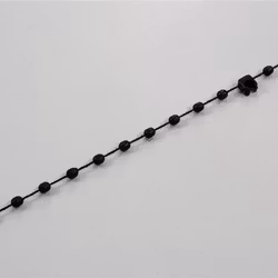 1st clips/ bottenkedja för lamellgardiner 127 mm SVART