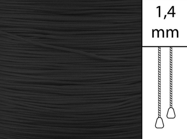1 m / Persiennlina 1,4 mm A03 Black (Lagervara)