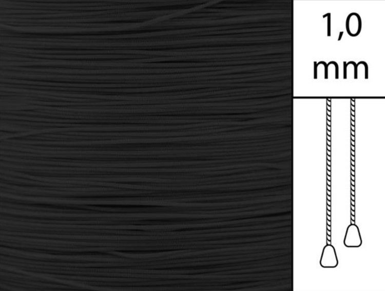 1 m / Persiennlina 1,0 mm A03 Black (Lagervara)