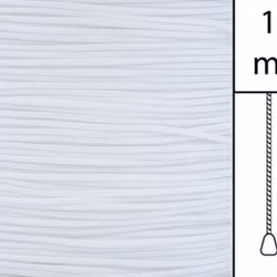 1 m / Persiennlina 1,7 mm A00 White (Lagervara)