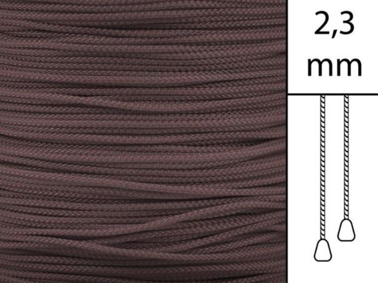 1 m / Persiennlina 2,3 mm W56 Dark brown (Lagervara)