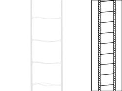 1 m / Stegband-snören till persienner 25 mm VIT (Lagervara)