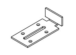Upphängningsbleck 34 mm VIT (A02D)