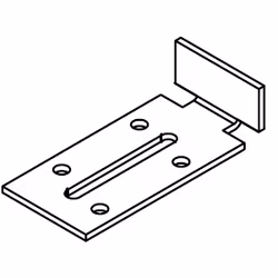 Upphängningsbleck 34 mm VIT (A02D)