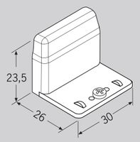 Vinkelbeslag till PLissegardin Cosiflor typ: VS1-VS2 (A21L+L)
