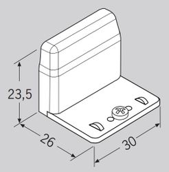 Vinkelbeslag till PLissegardin Cosiflor typ: VS1-VS2 (A21L+L)