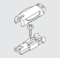 Tensioning shoe '10 with snap mechanism  utan skruv  (A20 B+F)