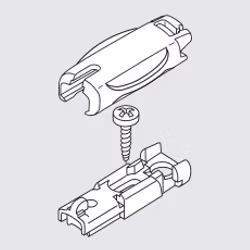 Tensioning shoe '10 with snap mechanism  utan skruv  (A20 B+F)