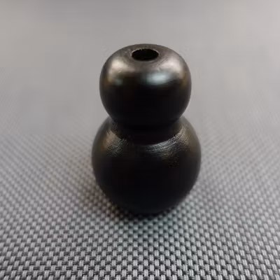 Lintofs RUNDAD i TRÄ - STOR 36x25 mm 5021 Black (A16D)