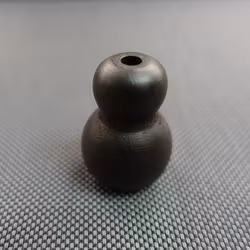 Lintofs RUNDAD i TRÄ - STOR 36x25 mm 5022 Ebony (A16J)