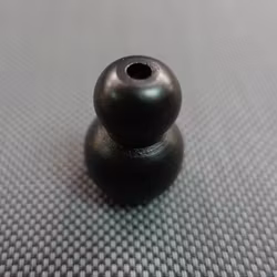 Lintofs RUNDAD i TRÄ - LITEN 27x20 mm 2521 Black (A15M)