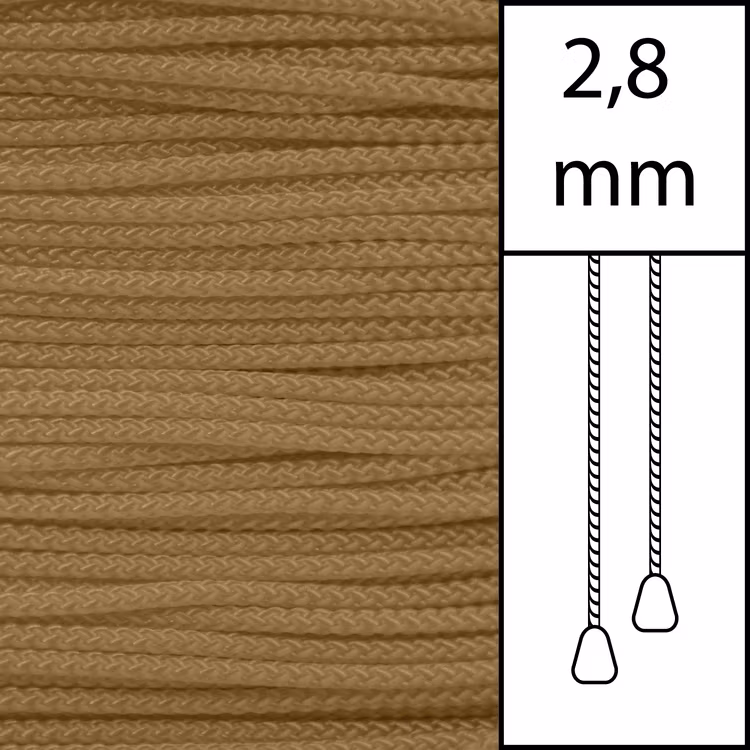 20 m / Persiennlina 2,8 mm (DB) Dark beige  (best.vara min.20m)