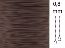 1 m / Persiennlina 0,8 mm A25 Dark brown (Lagervara)
