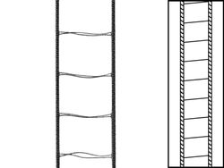 1 m / Stegband-snören till persienner 25 mm Svart W06 (Lagervara)