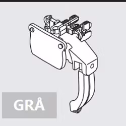 Plisse Cosiflor Typ F1 linlås mekanism GRÅ (A20 E)