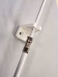 Stånghållare STOR för dubbel skruv VIT (A02F)