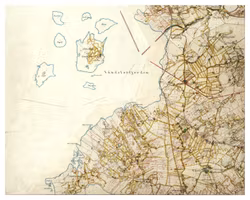 Historisk karta över Värö, år 1919-1925 (Fri frakt!)