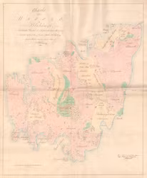 Historisk karta över Hasslö, år 1779 (Fri frakt!)
