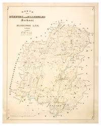Historisk karta över Mörrum, år 1860 (Fri frakt!)