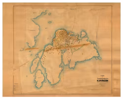 Historisk karta över Käringön, år 1911 (Fri frakt!)