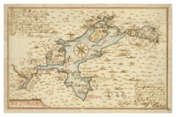 Historisk karta över Siljan, år 1719