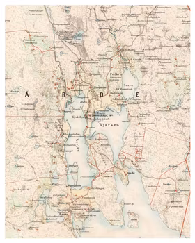 Historisk karta över Grangärde och Sunnansjö, år 1866-1867 (Fri frakt!)