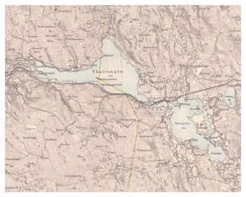 Historisk karta över Furudal och Ore, år 1913 (Fri frakt!)