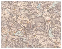Historisk karta över Stora Skedvi och Säter, år 1898 (Fri frakt!)