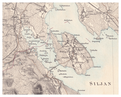 Historisk karta över Sollerön, år 1913 (Fri frakt!)