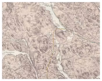 Historisk karta över Bingsjö, år 1914 (Fri frakt!)