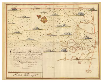 Historisk karta över Ore, år 1672  (Fri frakt!)