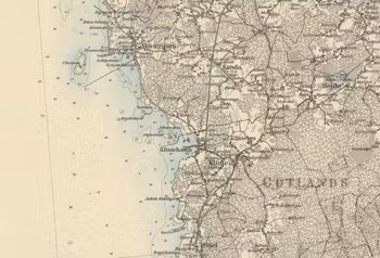Historisk karta över Klintehamn, år 1910