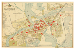 Historisk karta över Karlstad, år 1908