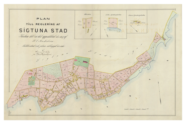 Historisk karta över Sigtuna, år 1862