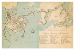 Historisk karta över Karlskrona, år 1790