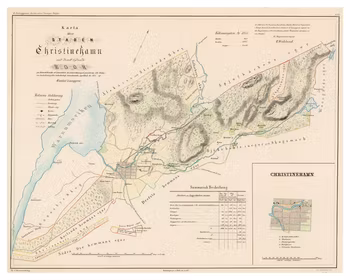 Karta över Kristinehamn, år 1857