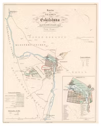 Karta från Eskilstuna, år 1857
