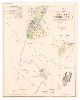 Karta över Torshälla, år 1857