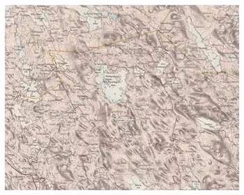 Historisk karta över Öjung, år 1915 (Fri frakt!)