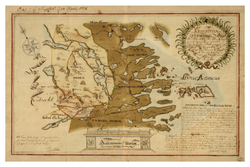 Historisk karta över Hudiksvallsocknar, år 1690 (Fri frakt!)